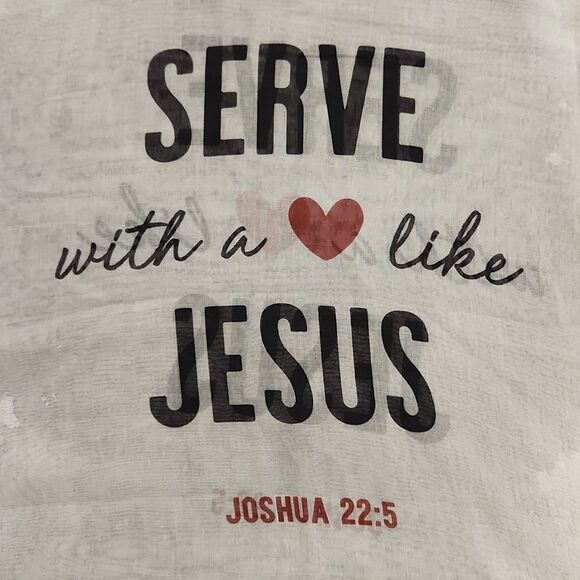 Serve With A Heart Like Jesus Joshua 22:5 Scarf - Picture 2 of 6